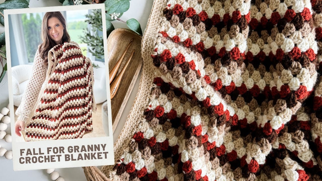 Fall For Granny Crochet Blanket - Easy Crochet Blanket Pattern