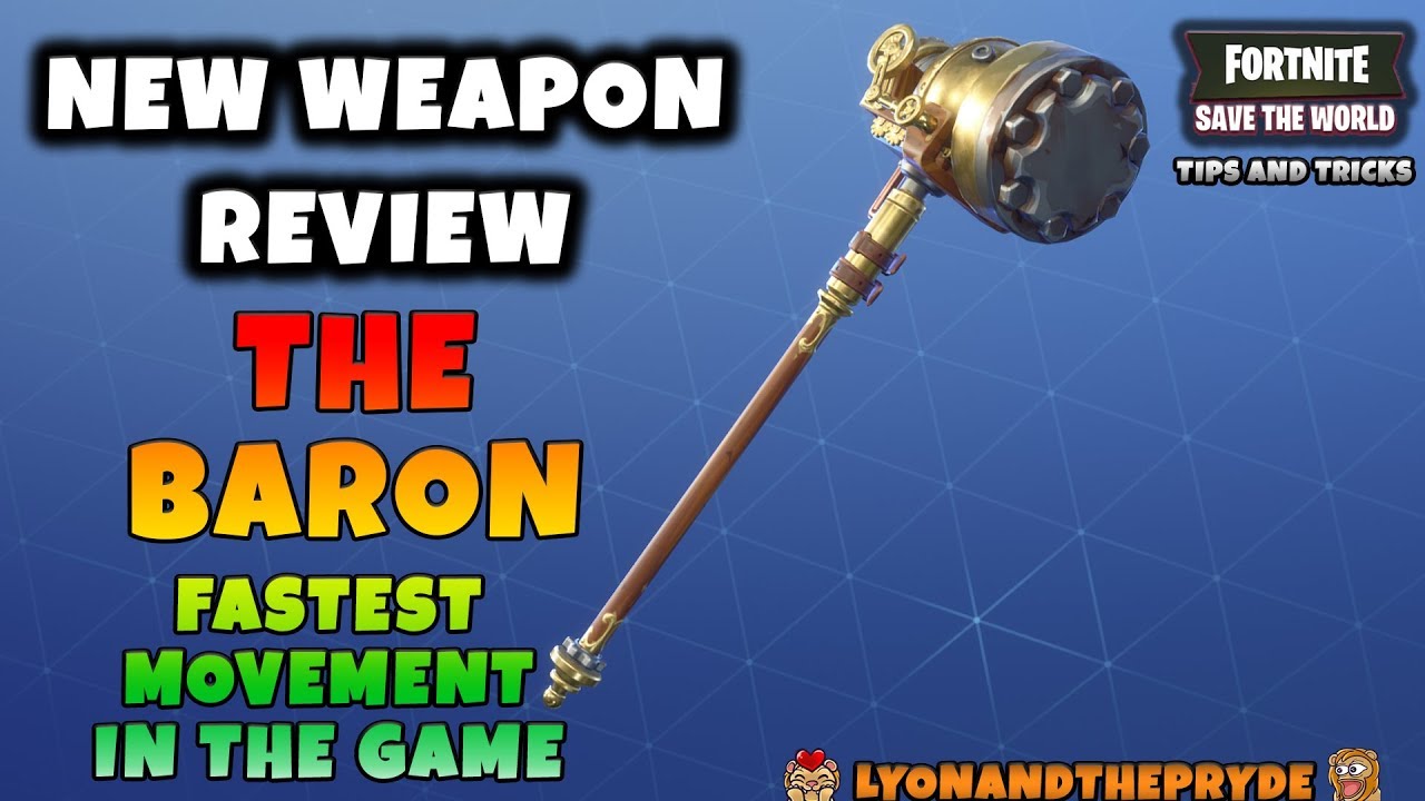 Baron Fortnite Stw 130 The Baron Fastest Movement In The Game Non Attack Build Youtube