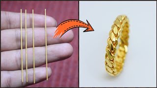24K Gold Twisted Ring Making | Jewellery Making | How it's Made - Gold Smith Jack Resimi