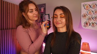 ASMR Perfectionist does Bright and COLORFUL Makeup Application | soft-spoken, real person asmr screenshot 1