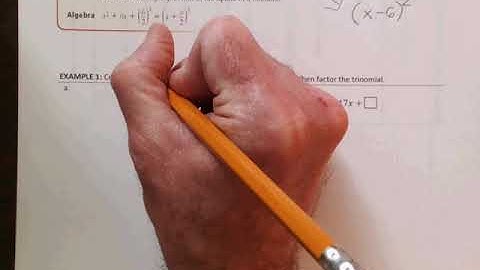 Algebra 9 4 Video 3 Example Completing the Square