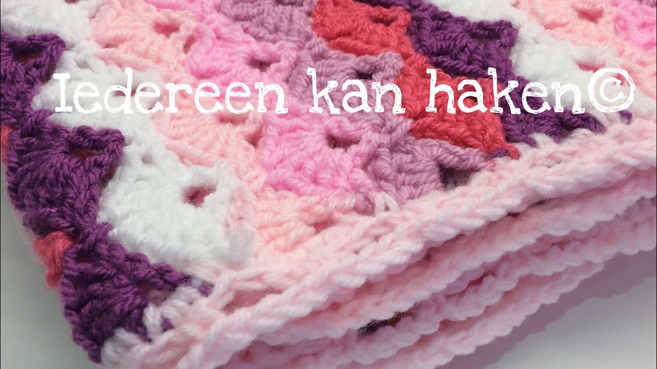 Welp Iedereen kan haken© Rand om baby blanket deken, (different VC-04