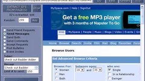 Badder Adder MySpace Friend Adder