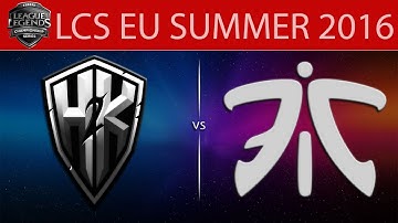 [LoL LCS] H2k vs FNC Game 2 | LCS EU Summer 2016 (16.08.2016) - H2k-Gaming vs Fnatic