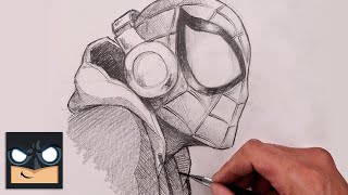 how to draw miles morales spider man sketch tutorial