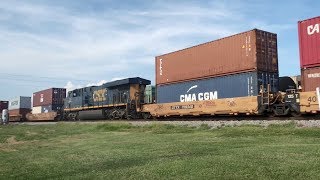 CSX Container Double Stack Train at Oakworth Yard
