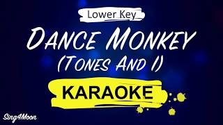 Video thumbnail of "Tones And I – Dance Monkey (Karaoke Piano) Lower Key -3"