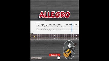 Allegro by Mauro Giuliani Easy Fingerstyle Guitar Tutorial Tabs