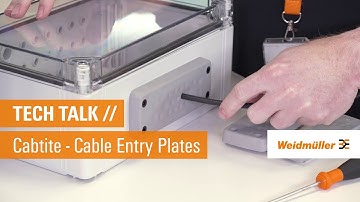 TECH TALK // Cabtite – Cable Entry Plates: Space saving and quick insertion of unassembled cables