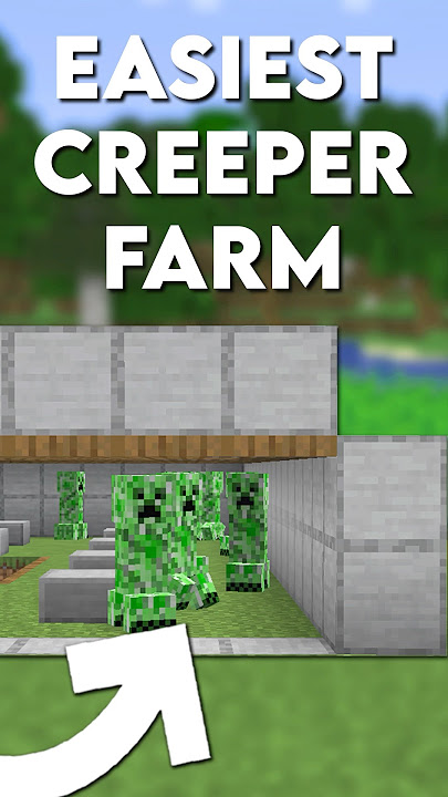 Minecraft Easiest CREEPER Farm Tutorial - 550  Gunpowder Per Hour