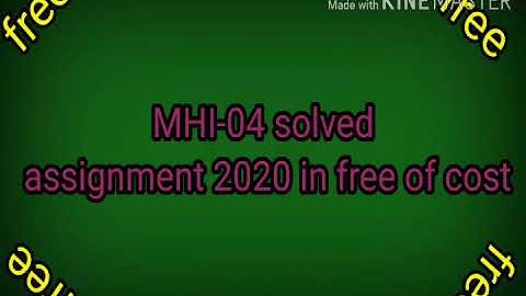mhi 04 solved assignment | mhi 04 solved assignment 2019-20
