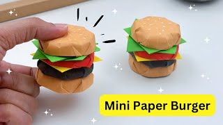 How To Make Easy Mini Origami Paper Burger For Kids / Craft Ideas / Paper Craft Easy / KIDS crafts screenshot 3