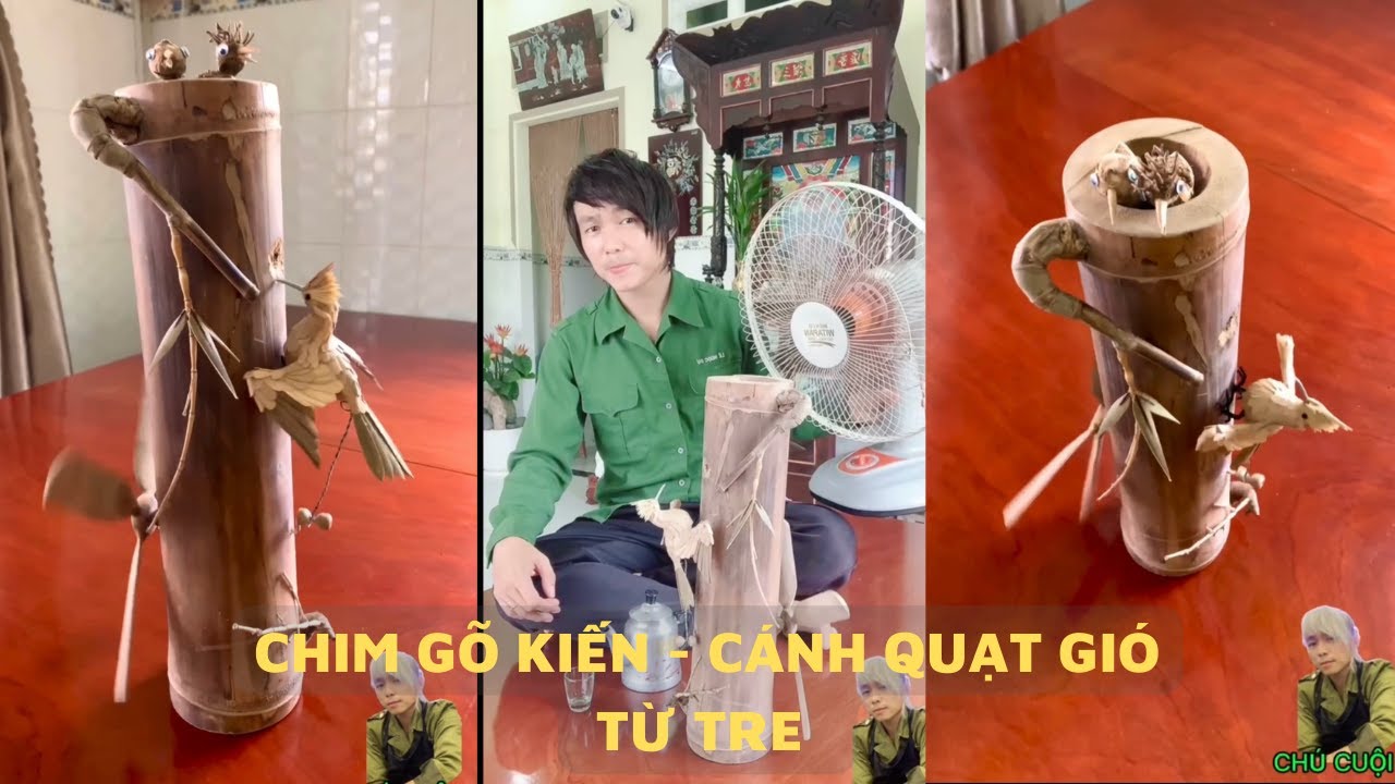 Make woodpeckers work with wind vanes from bamboo | Chú Cuội DIY