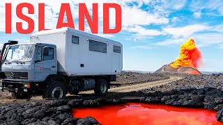 ISLAND der Vulkanausbruch, Lavatunnel und  Flugzeugwrack  im Expeditionsmobil/4x4 Camper  | Vanlife