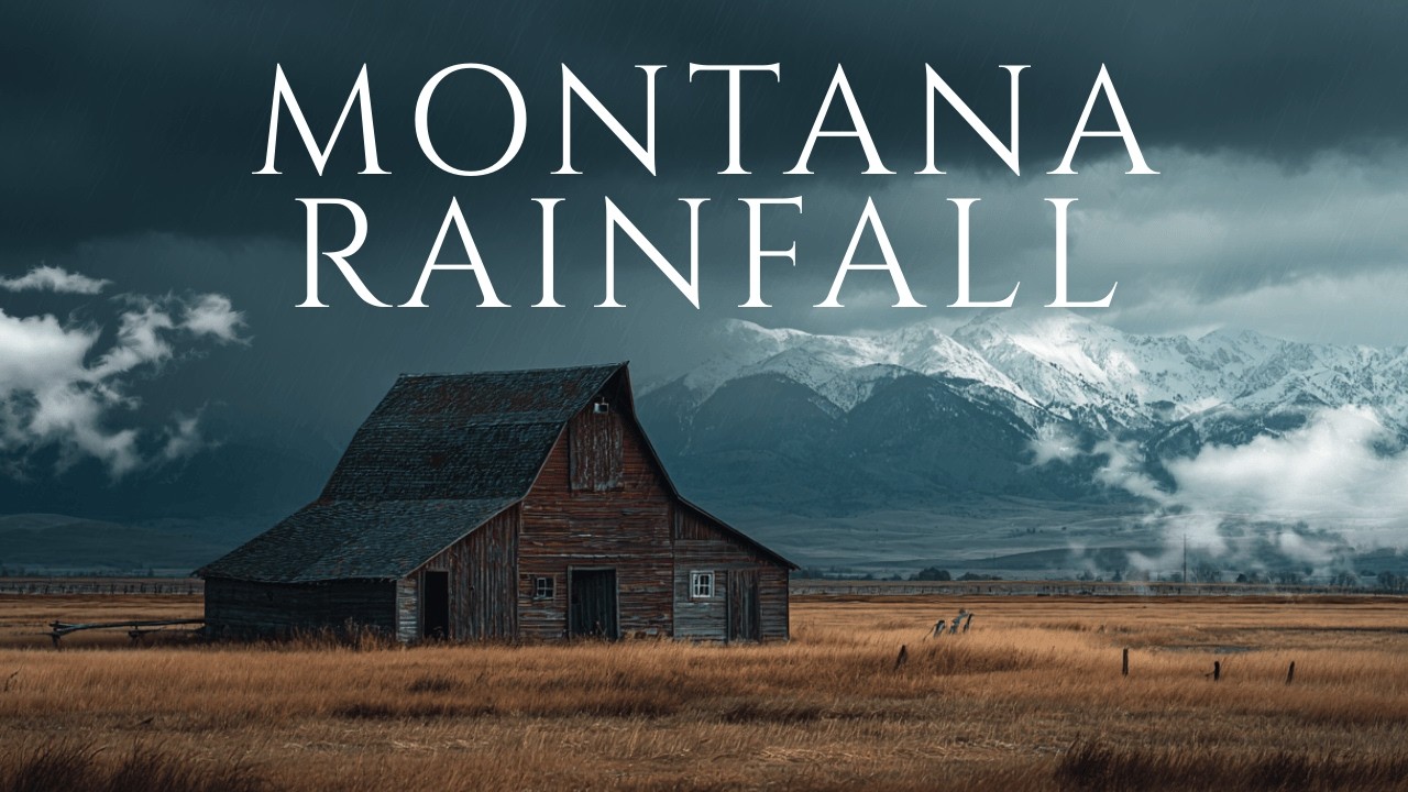 Rainfall on a Montana Ranch - Relaxing Ambient Rain (No Music)