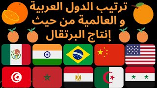ترتيب الدول العربية و العالمية من حيث إنتاج البرتقال | اكثر الدول العربية المنتجة للبرتقال