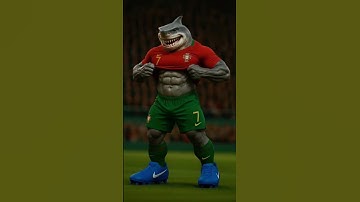 Ronaldo ⚽ + Shark 🦈|AI generated... what if ?? #music #song #funny #creative #AI video #babyshark