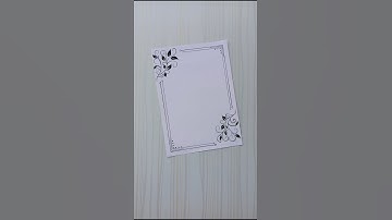 6 easy border design/Black Leaf Swirl Border | Elegant Handmade Page Design/Priyanka Gunwal #shorts