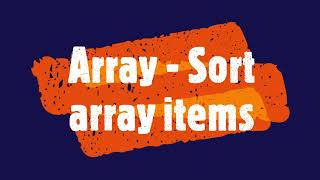 PYTHON - Array - Sort array items #viral #videos #viralvideo #array #arrays #arrayinpython