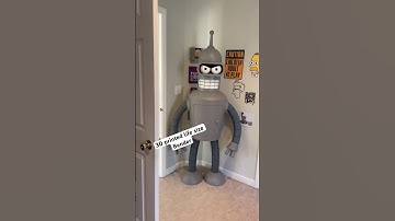 Insane life size 3D printed Bender #3dprinting #futurama #cosplay