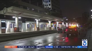 Man found stabbed to death on Long Beach train, suspect at large