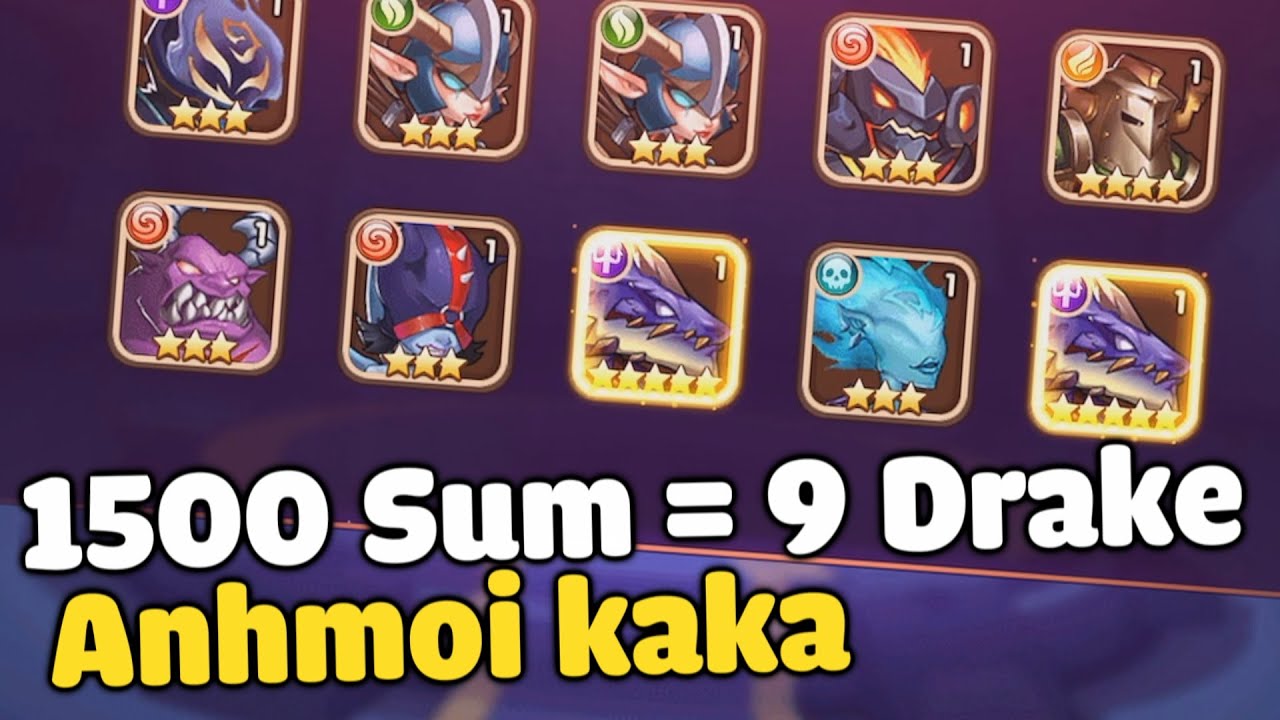 Idle Heroes 4th Anniversary Event 1500 summons = 9 Drake Anhmoi
