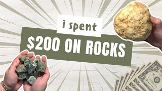 I SPENT $200 ON ROCKS | Unboxing BIG Rough Stone Rocks Order!