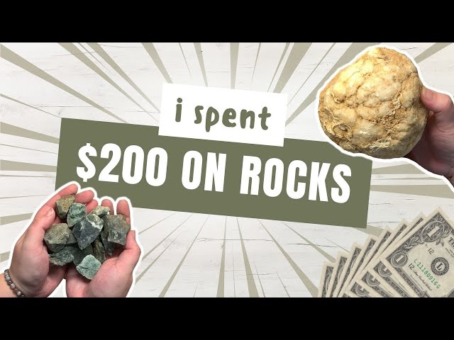 I SPENT $200 ON ROCKS | Unboxing BIG Rough Stone Rocks Order! class=