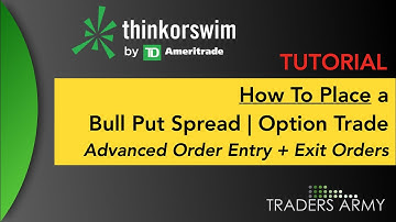 Step by Step ADVANCED Order Entry | Bull Put Spread + Exit Orders (All Inclusive) [TradersArmy.com]
