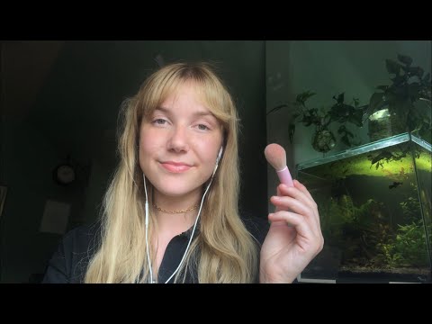 ASMR ❤️ Brushing Your Face & Close-Up Whispering