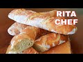 BAGUETTES di RITA CHEF (HOME MADE)/BAGUETTES RECIPE/BAGUETTES FRANÇAISES.