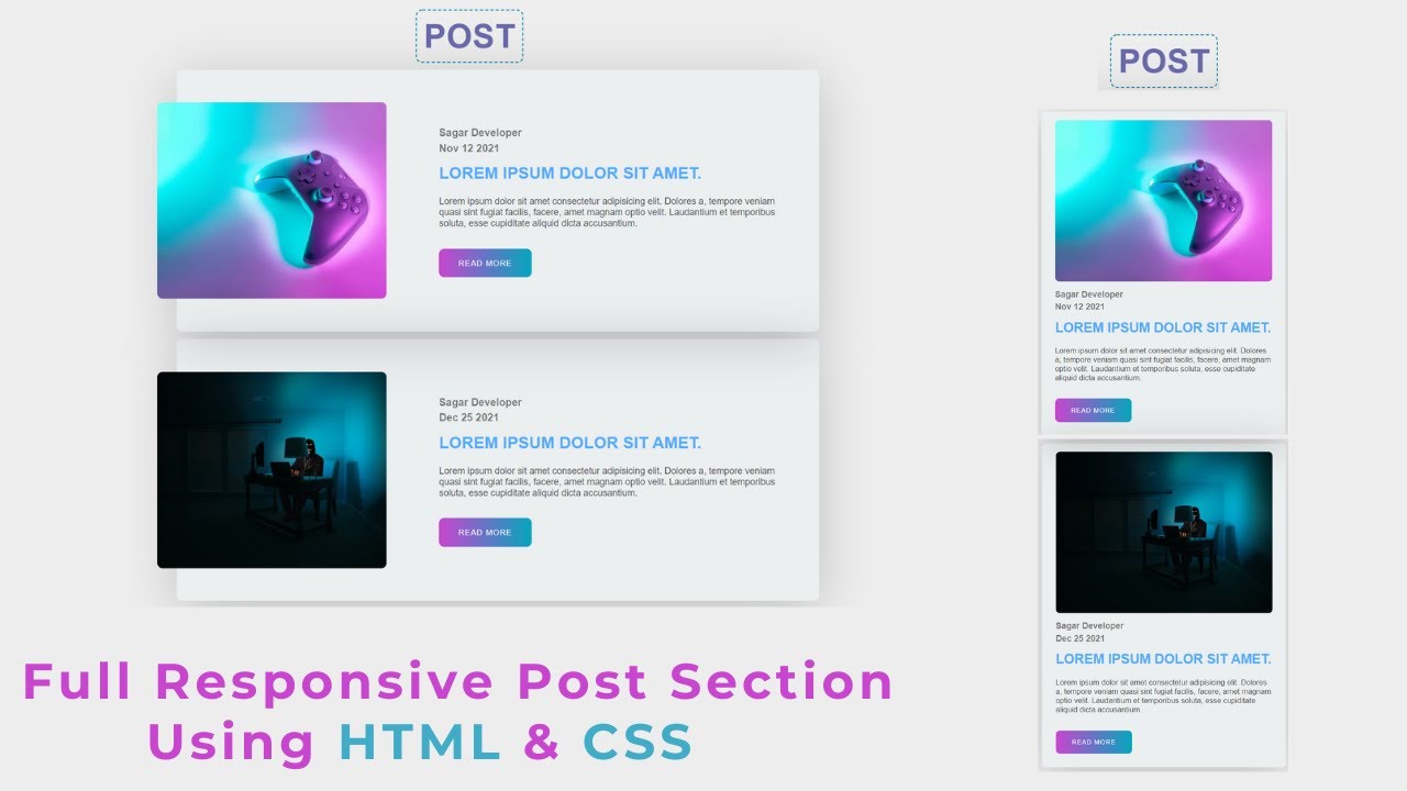 How To Create a Responsive Blog Post layout with CSS |Responsive ...