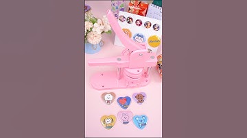With the Heart Badge Maker, you can design unique pins #ButtonMaker #DIYBadges #CraftLovers #CuteDIY