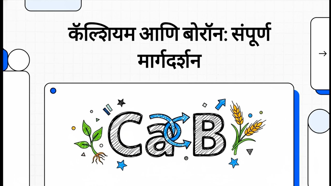 कॅल्शियम + बोरॉनचा 1:20 Golden Ratio! ही चूक केली तर पिकाचं मोठं नुकसान ⚠️