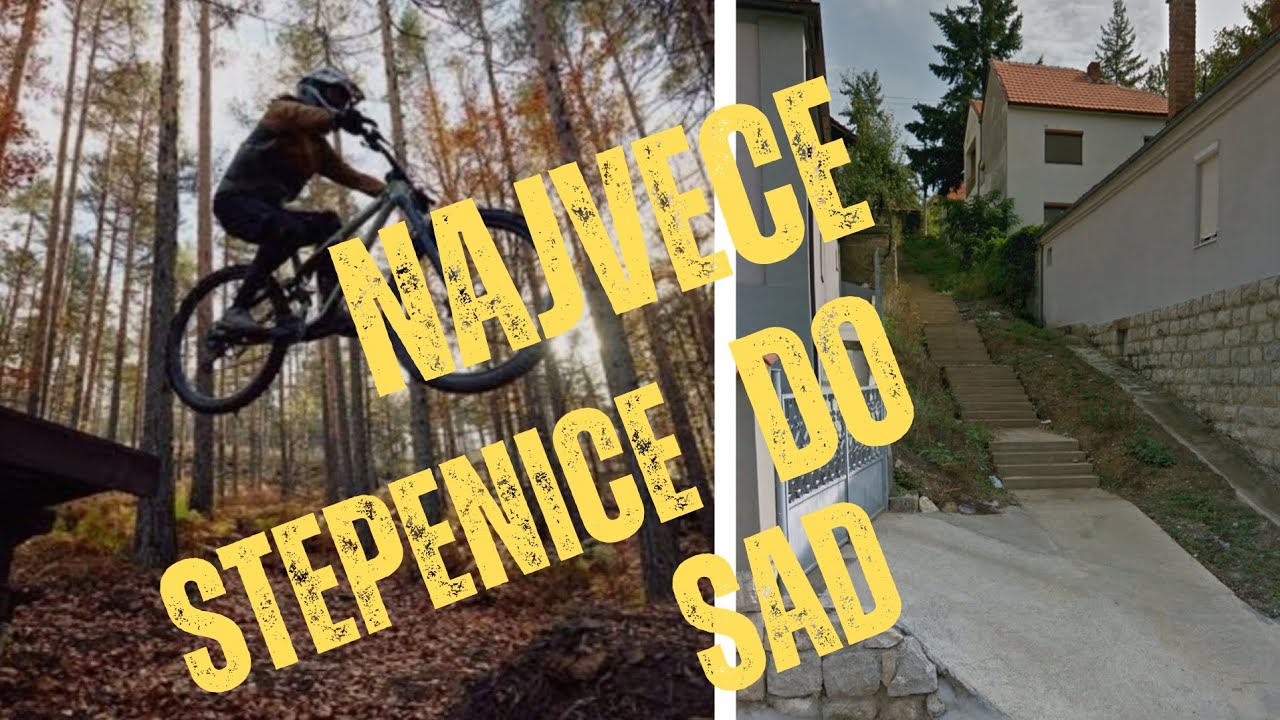Spustio sam se niz Najvece stepenice do sad,pa smo se vozili po bike parku!!!*8 reda stepenica*