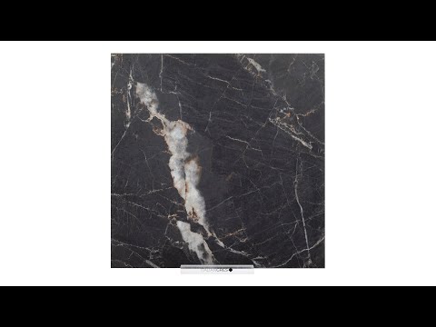 Matt black marble with golden and white veins video