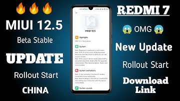 Redmi 7 New Update Rollout Start 😍|Redmi 7 MIUI 12.5 Update Rollout Start |MIUI 12.5 Update Info 😱