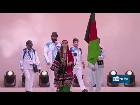 لحظه ورود تیم افغانستان در مراسم افتتاحیه بازی های همبستگی کشورهای اسلامی ۲۰۲۵