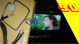 صنع هوائي بسيط في البيت لاستقبال البث الارضي TNT على التلفاز