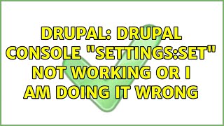 Drupal: Drupal console "settings:set" not working or I am doing it wrong
