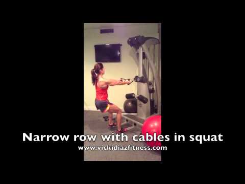 Narrow row standing using cables - YouTube