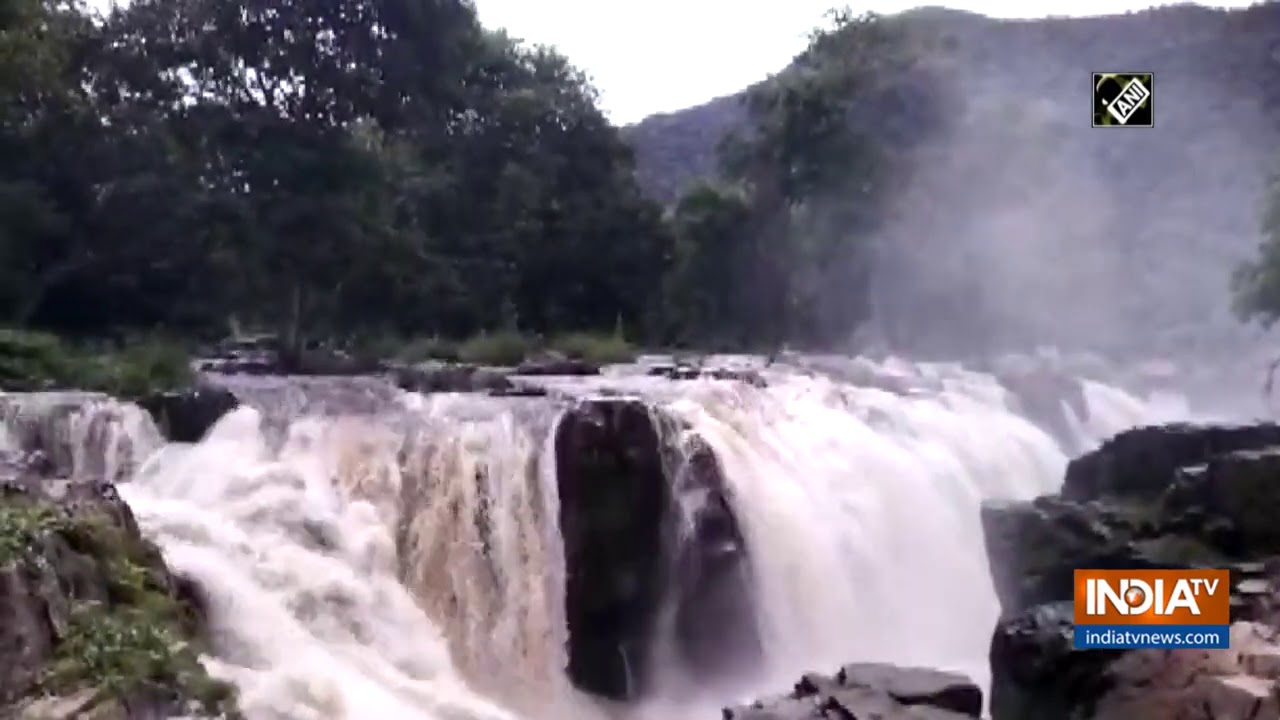 Hogenakkal falls in full spate following incessant rain