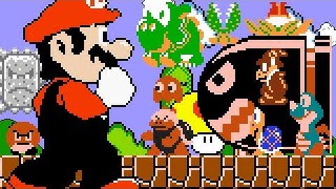 Super Mario Epic Adventure (SMBX 1.4.5) Level: 8-Bit Zone. HD