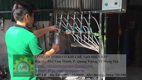 máy chiết rót 6 vòi bán tự động