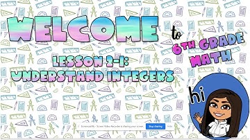 Lesson 2 1 Understand Integers