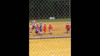 End of the game everyone shaking hands