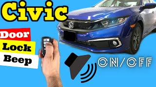 Honda Civic Sport -- How to Turn On/Off Locking Beep screenshot 4