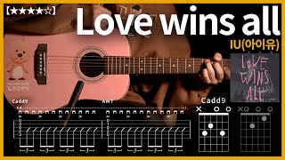 392.IU(아이유) - Love wins all 기타커버 【★★★★☆】  | Guitar tutorial | [콜트]잔망루피 콜라보시리즈 AD Mini LOOPY