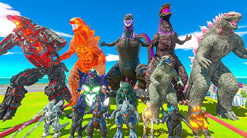 Evolution Size Comparison : Shin Godzilla vs King Ghidorah - Animal Revolt Battle Simulator