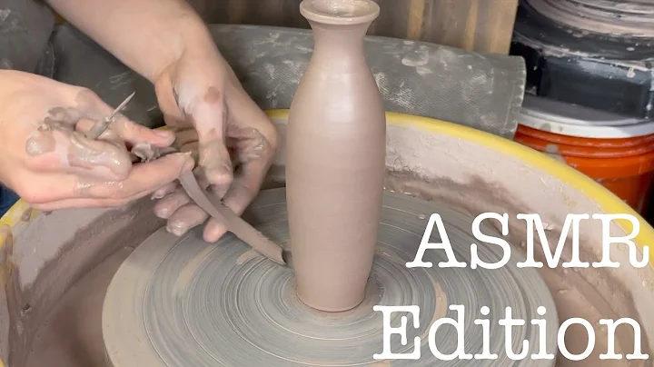 Pottery ASMR Throwing A 1lb Stoneware Bottle Style Vase